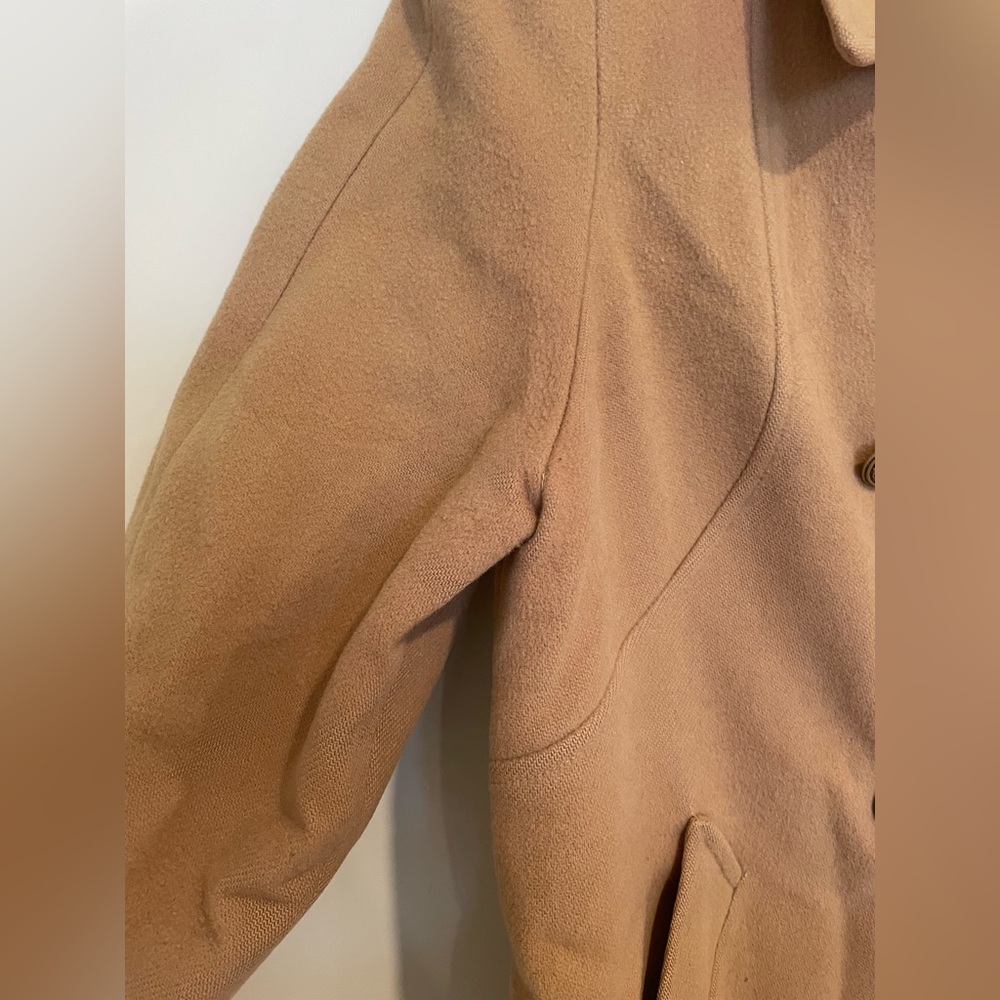 Mackintosh vintage Camel Double-Breasted 100% wool Pea Coat - Picture 4 of 12